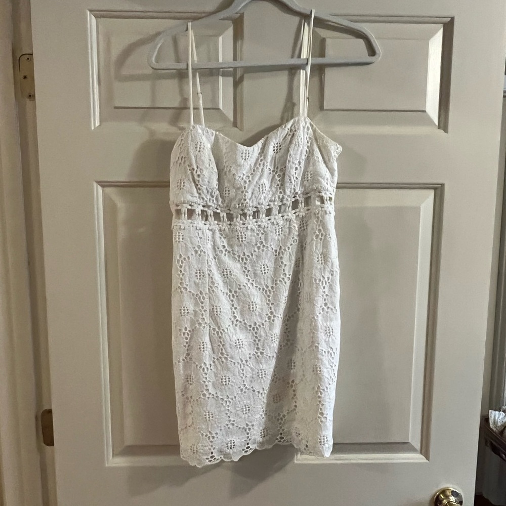 Lily Pulitzer white crochet lace cut out dress